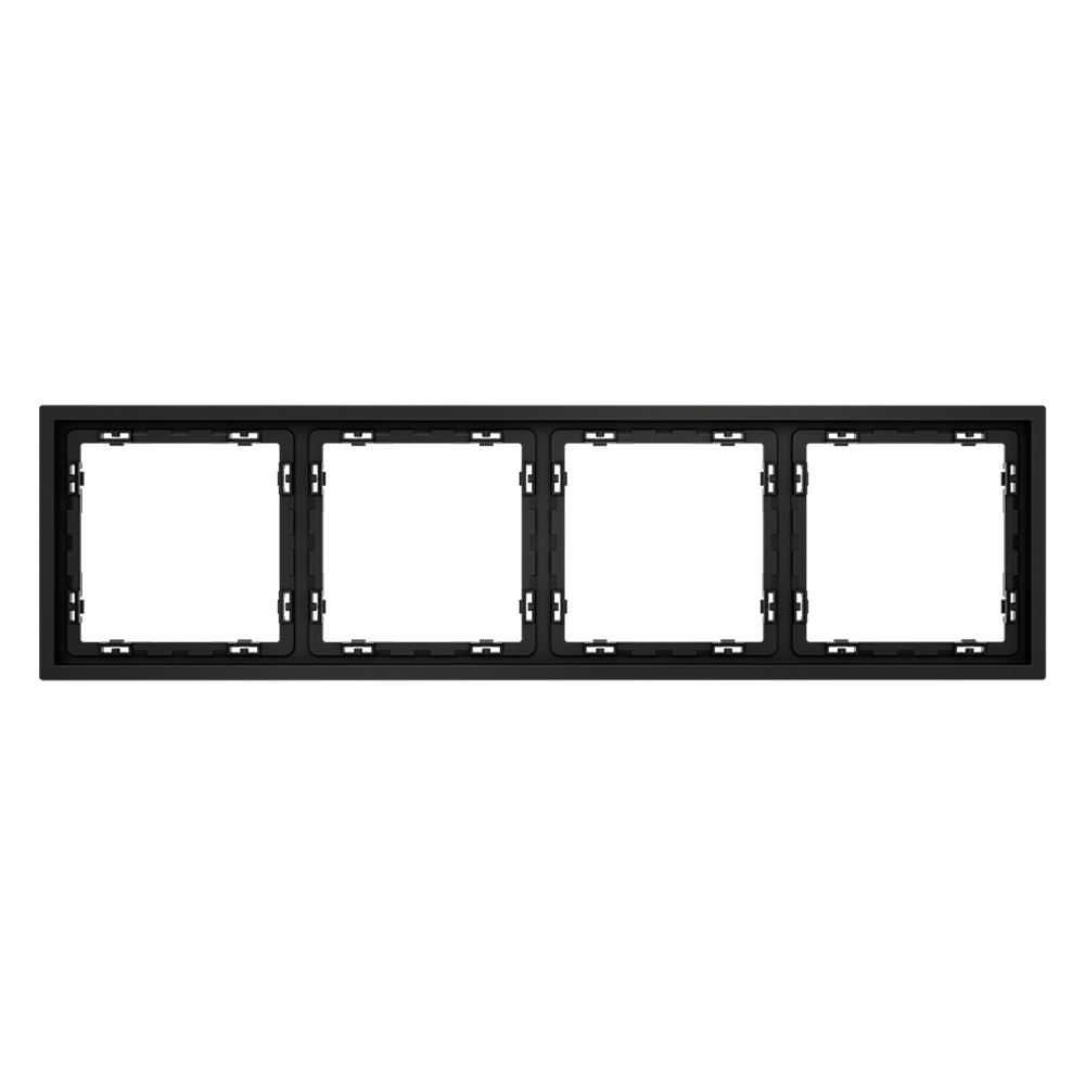 Рамка на 4 поста Voltum S70 VLS100408 (черный матовый)