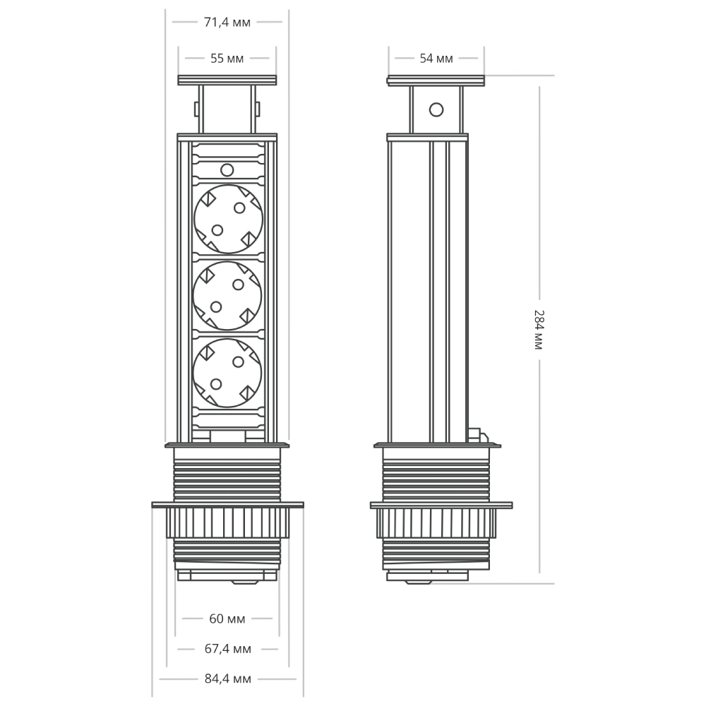 Блок розеток 105S Mebax 00-00000835
