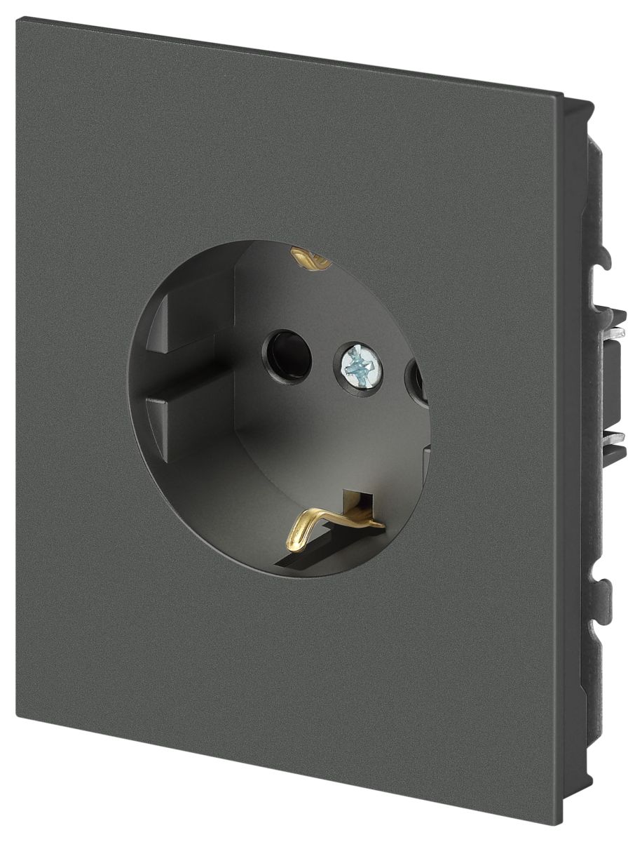 Розетка Эра Arktik 16-2101-06 с заземлением 2P+E Schuko 16А-250В графит Б0070419