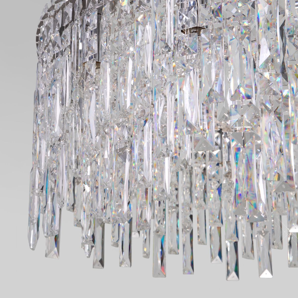 Подвесная люстра Eurosvet Blitz 60160 хром/ прозрачный хрусталь Strotskis a065324