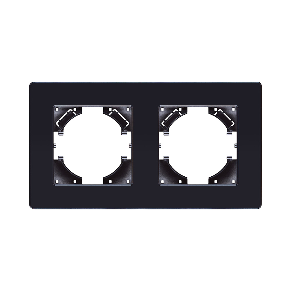 Рамка 2-постовая, черный Kollinger Eleganz Acryl EA2BK