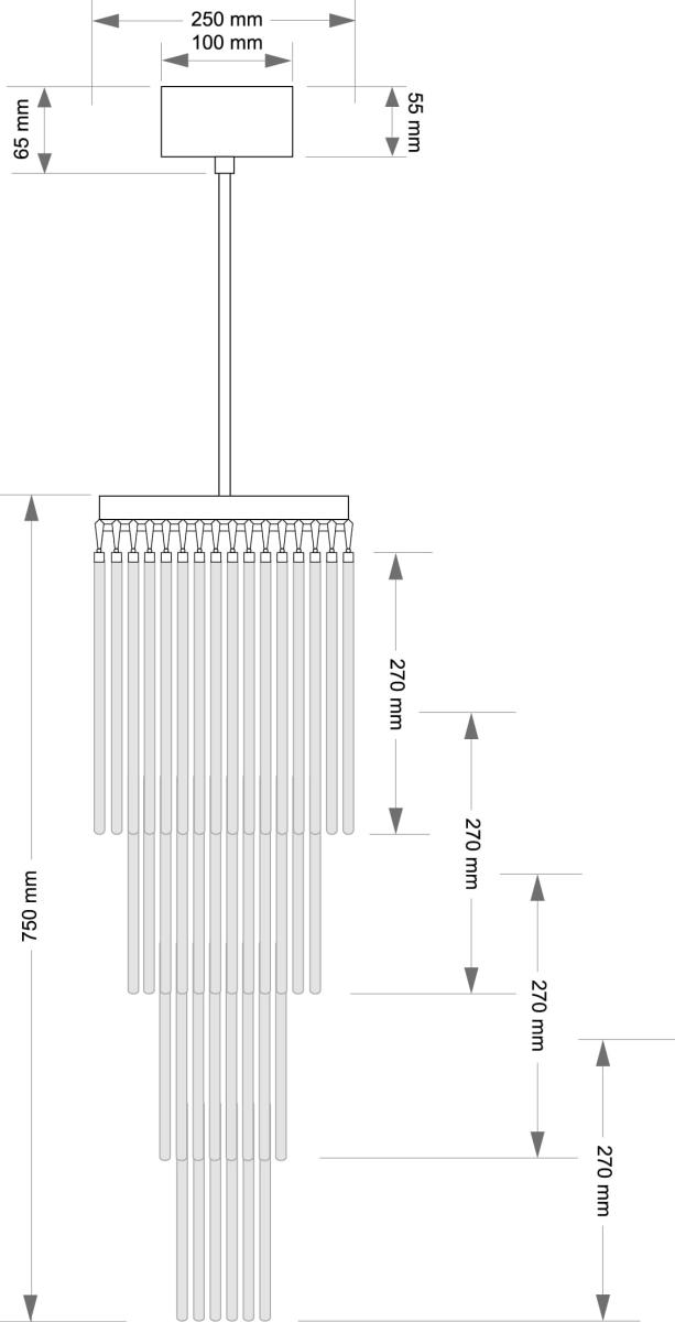 Люстра на штанге Kutek Filago FIL-ZW-10(BN)250/270