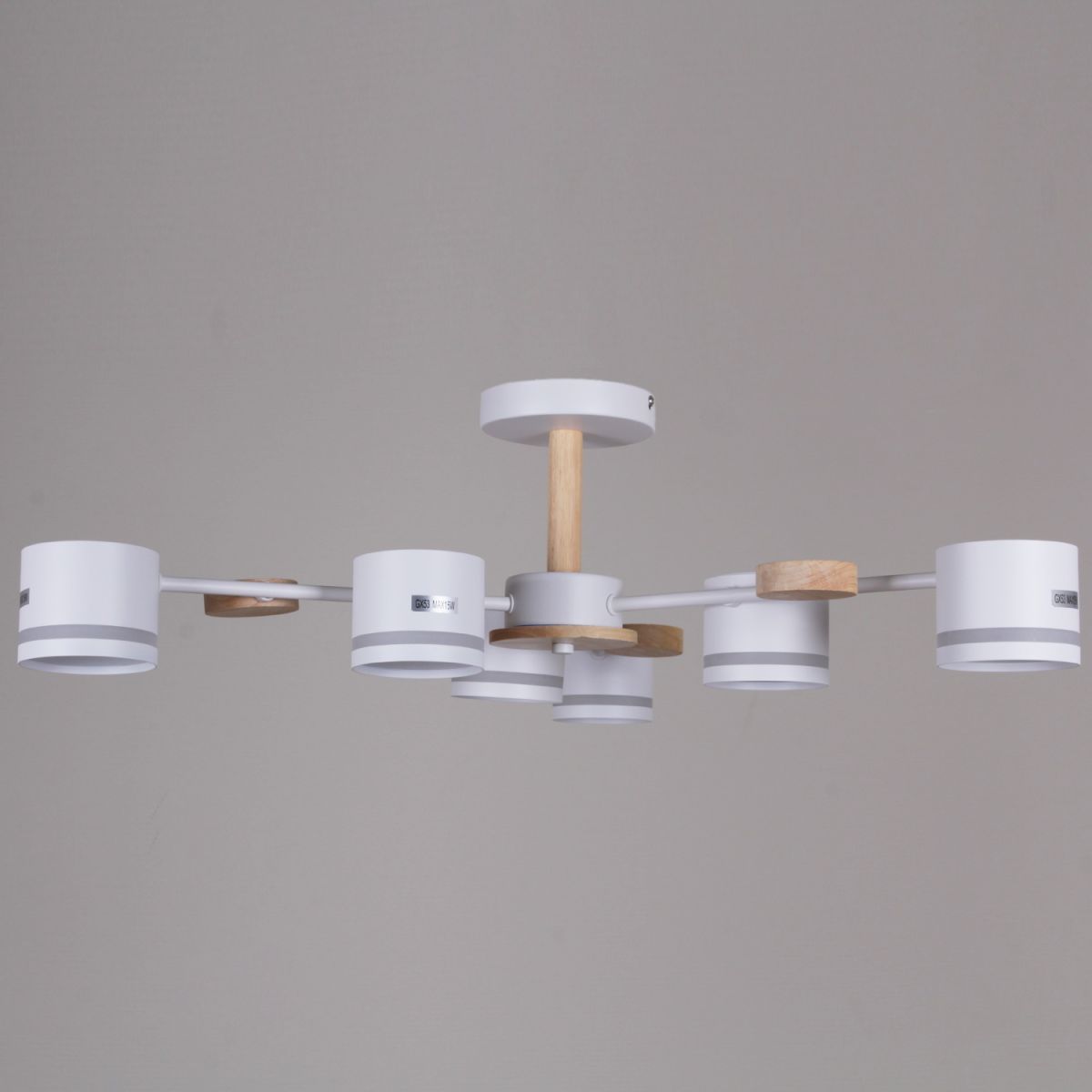 Люстра на штанге Reluce 68730-0.3-06 GX53 WH+WOOD