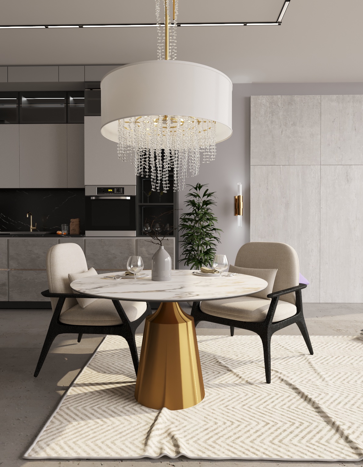 Люстра на штанге Milosh tendence 0865CL-5GD