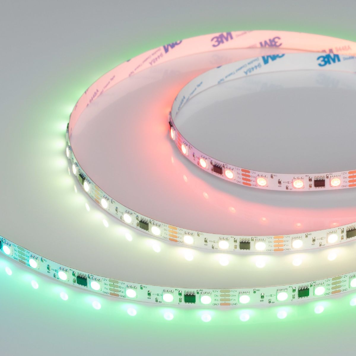 Светодиодная лента Arlight SPI-B60-10mm 12V RGB-PX3-BPT (12 W/m, IP20, 5060, 5m) 039179