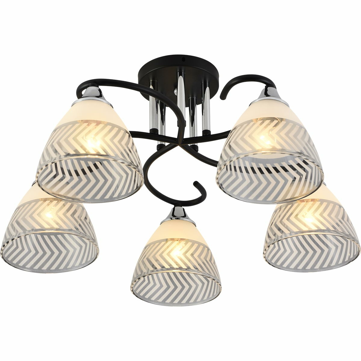 Люстра на штанге Reluce 11391-0.3-05B BK+CR