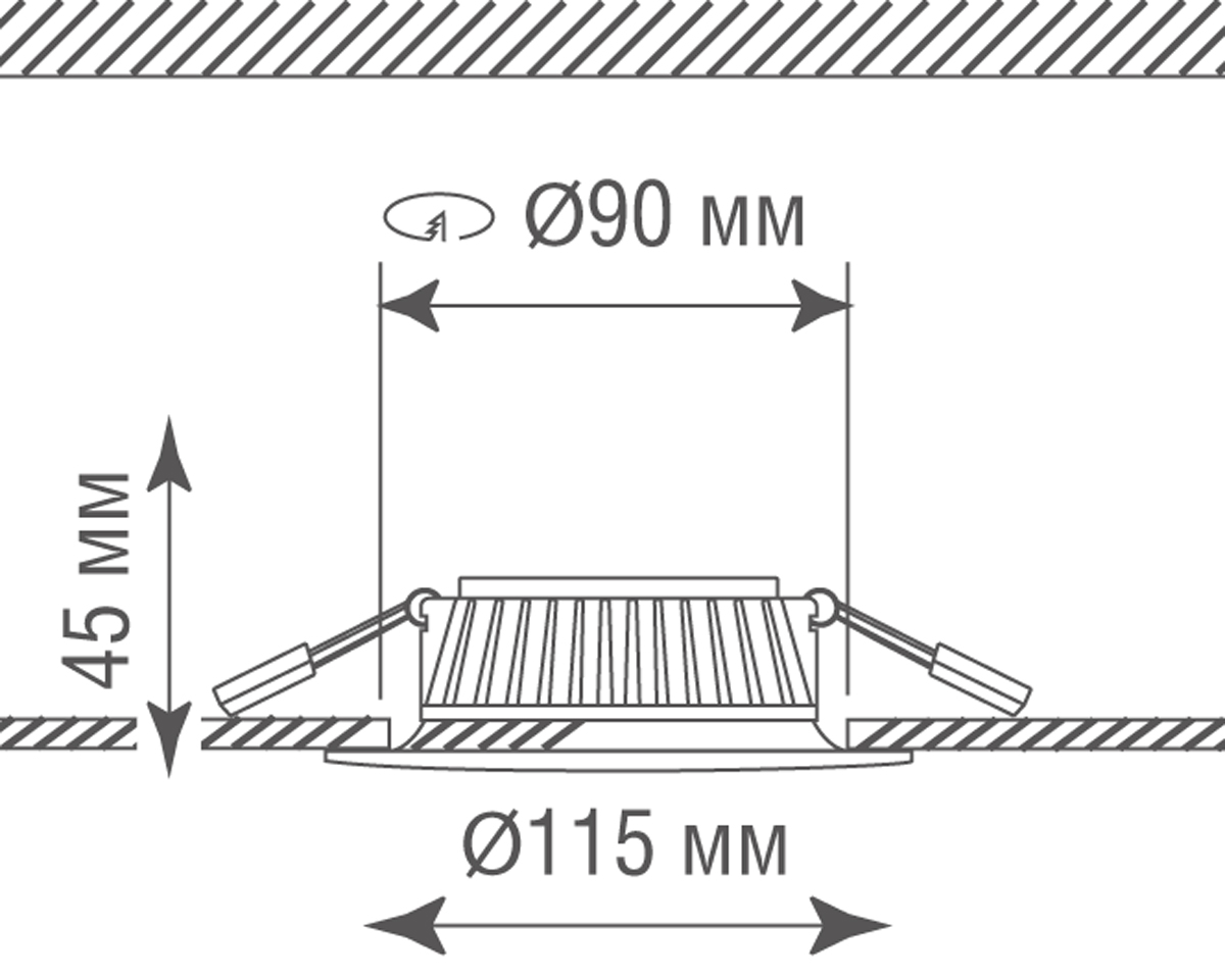 Встраиваемый светильник Donolux Omega DL18466R7W1W Dim