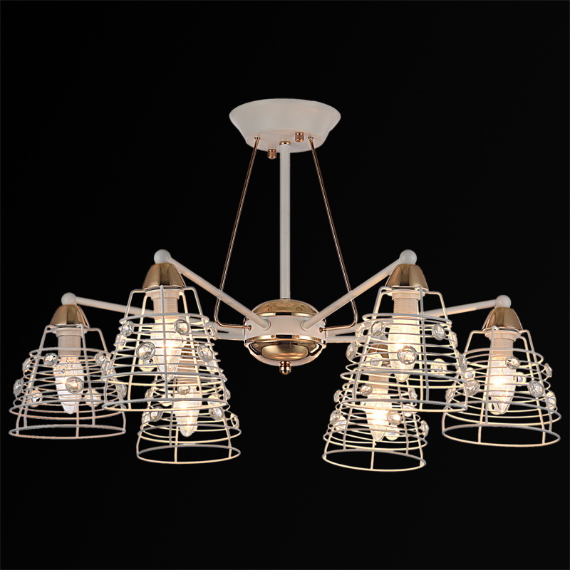 Люстра на штанге Illumico IL7185-6P-28 WT GD