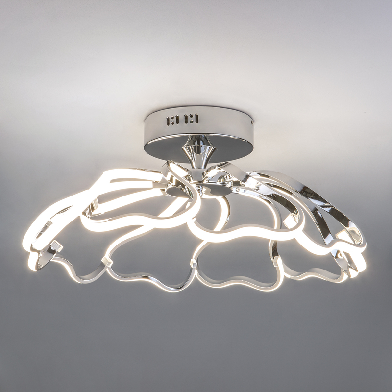 Потолочный светодиодный светильник Eurosvet Begonia 90095/10 хром