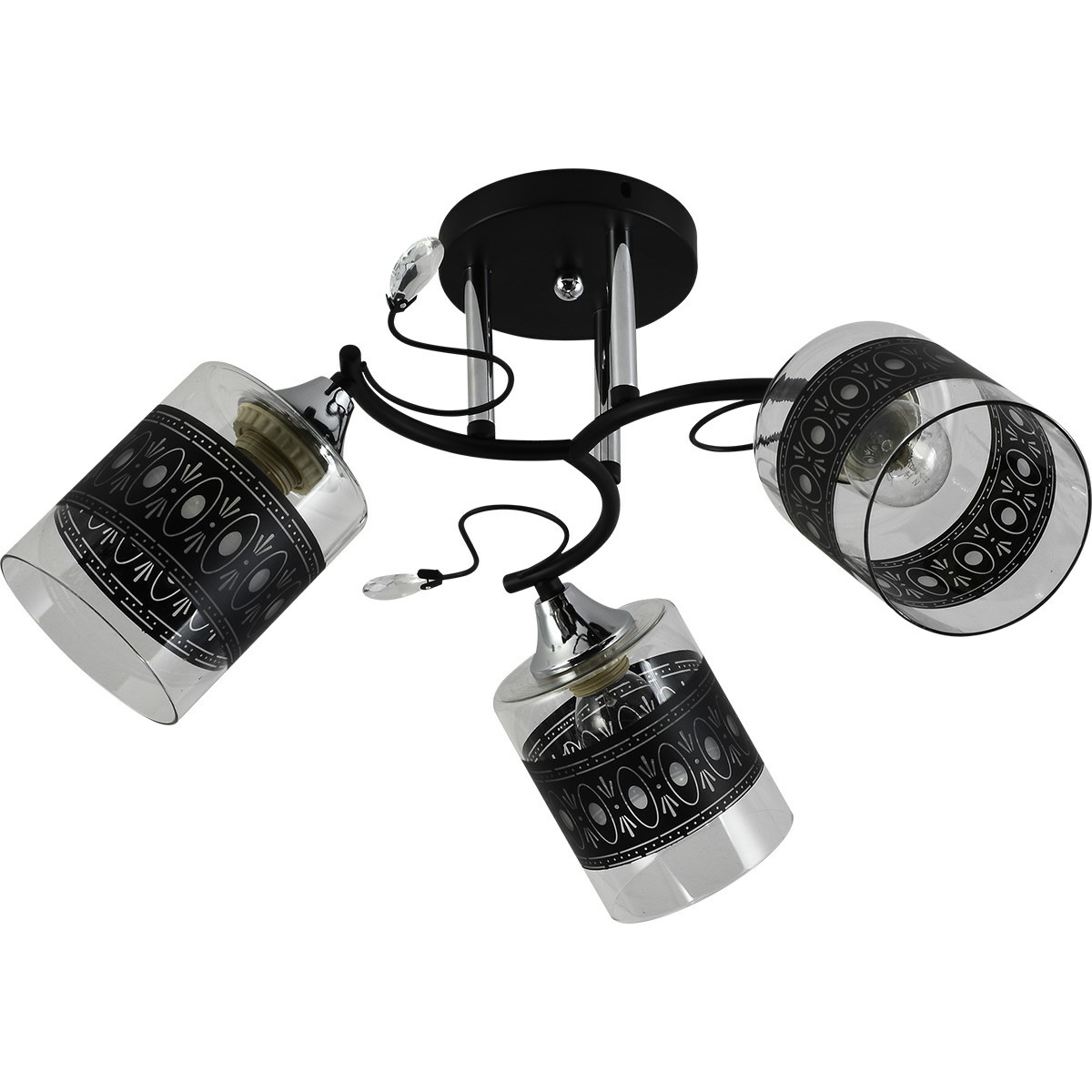 Люстра на штанге Reluce 11378-0.3-03B BK+CR