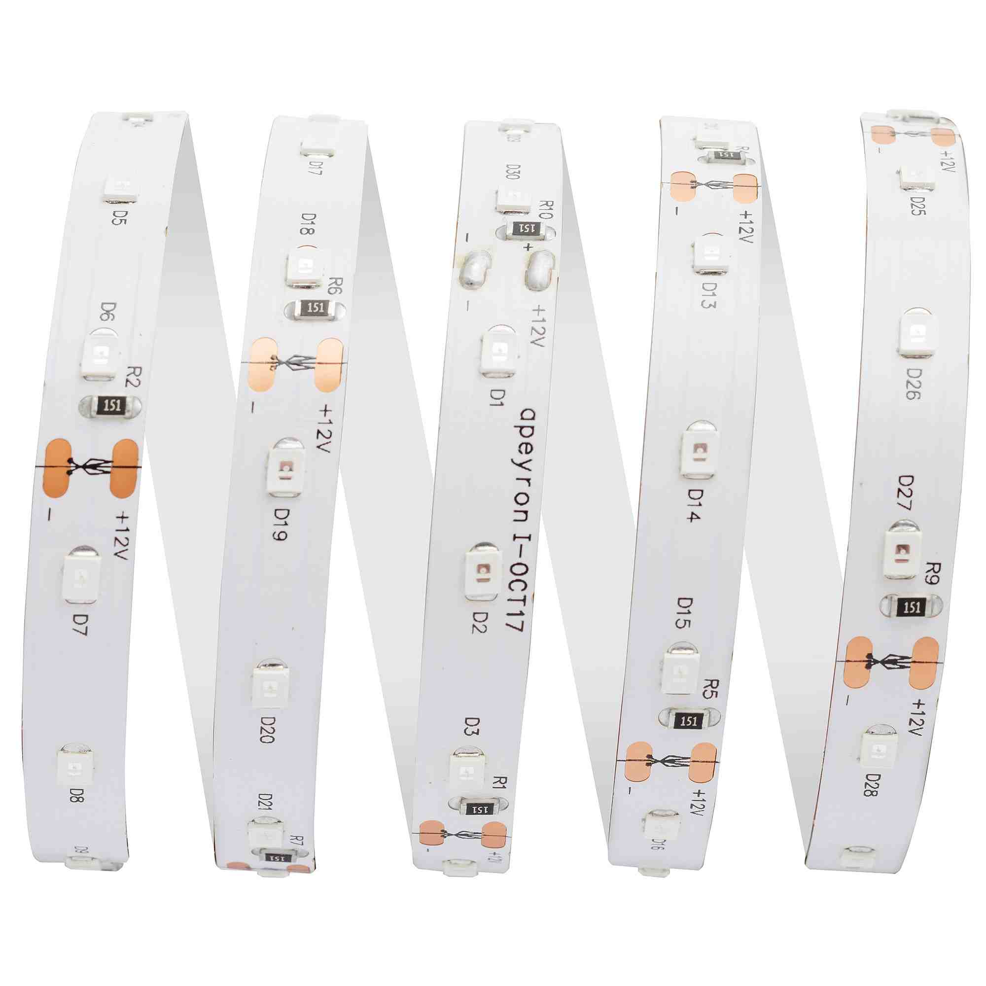 Светодиодная лента Apeyron 12В СТ 4,8Вт/м smd3528, 60д/м IP20 5м зеленая 34BL