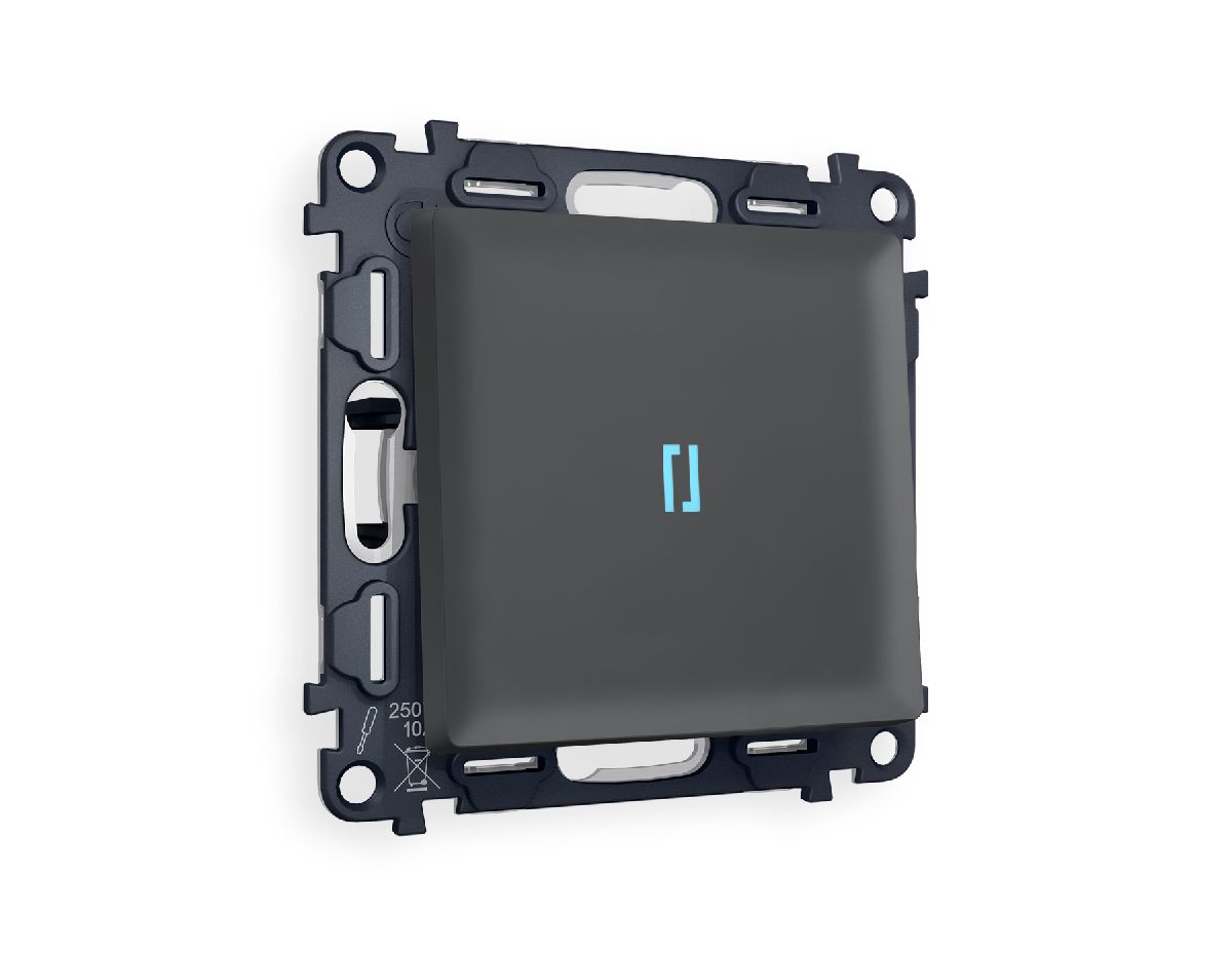 Комплект механизма 1-кл выключателя с подсветкой Ambrella Volt Alfa MA902020