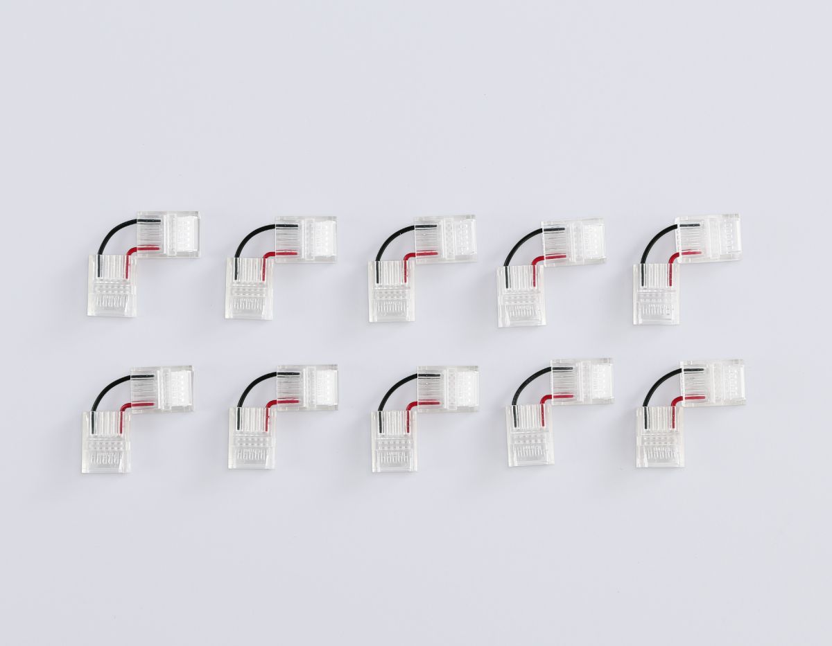 Соединитель угловой Ambrella Light Illumination COB 12/24V для лент 12mm (2 конт.) (10шт. в комплекте) GS6871
