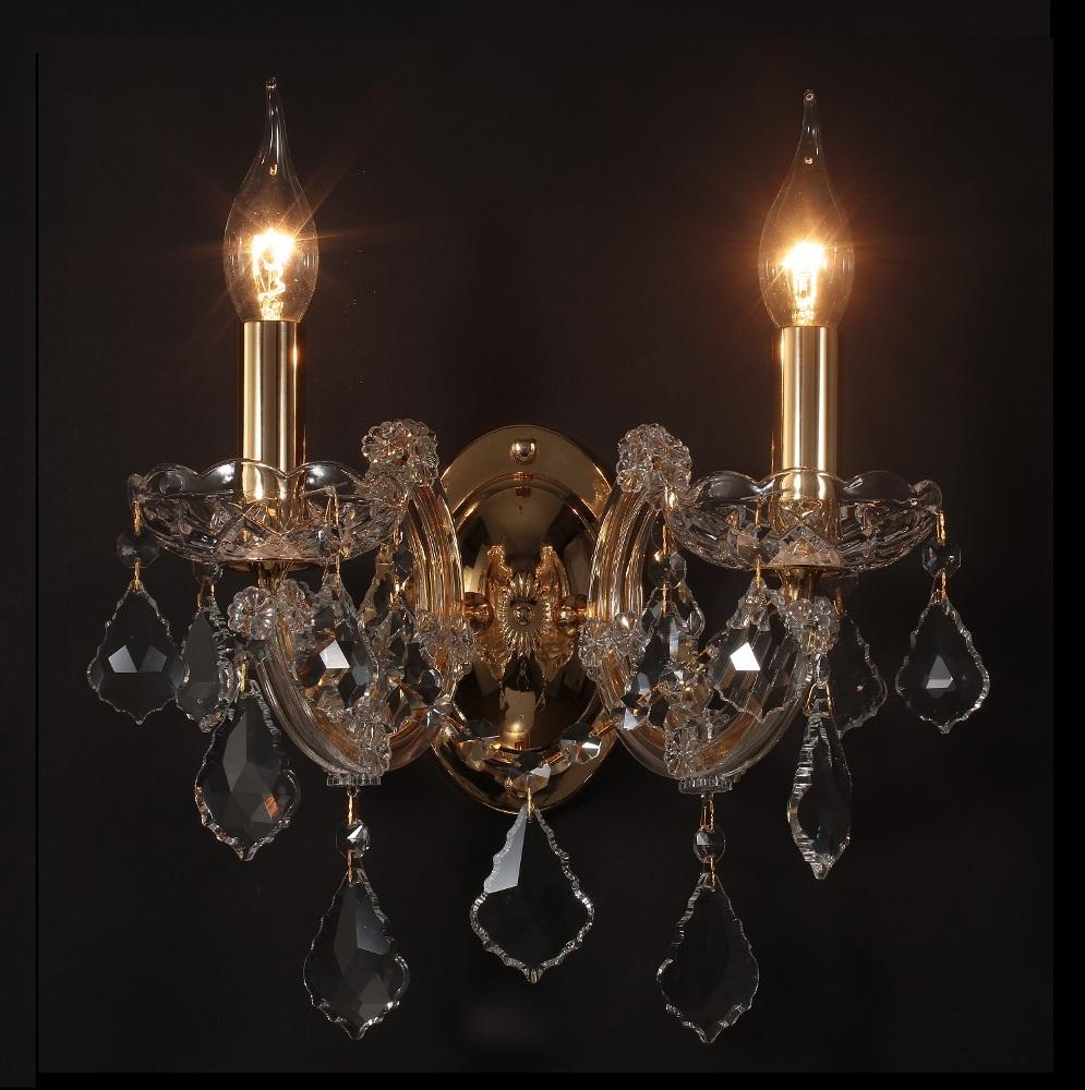 Бра Crystal Lux Ines AP2 Gold/Transparent