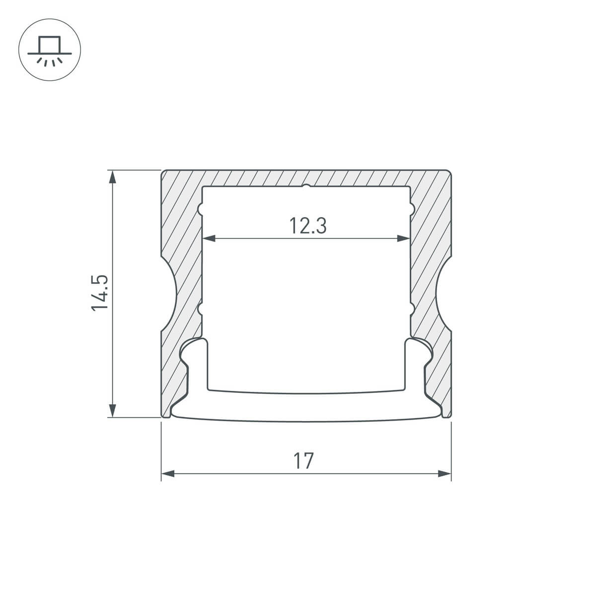 Алюминиевый профиль Arlight ARH-Line-2315-2000 Anod 036331