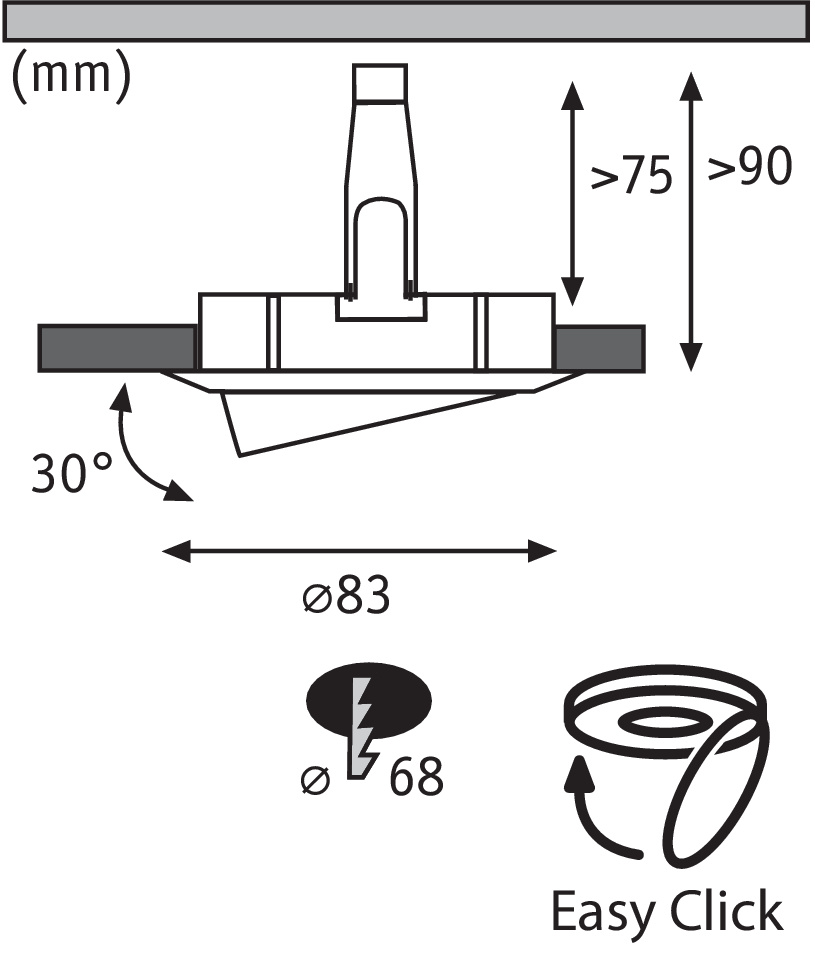 Встраиваемый светодиодный светильник Paulmann Decke 92101