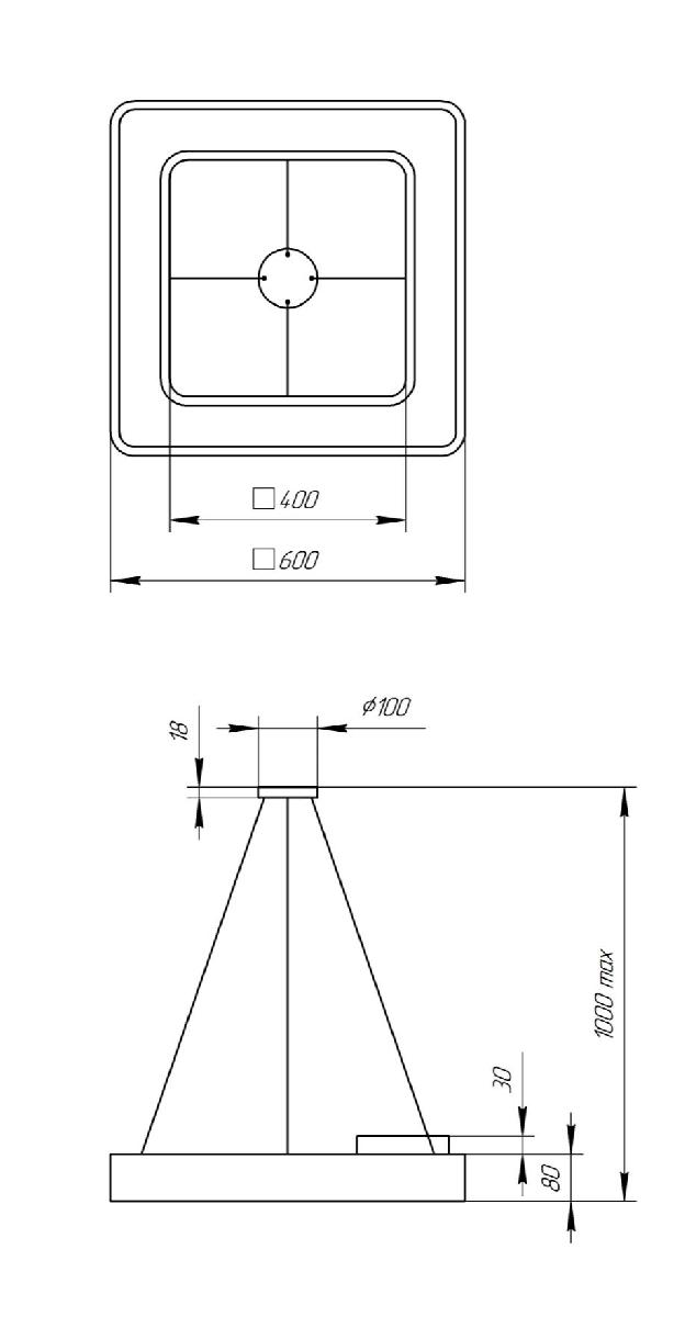 Подвесной светильник Эра Geometria SPO-161-B-40K-060 Б0050583