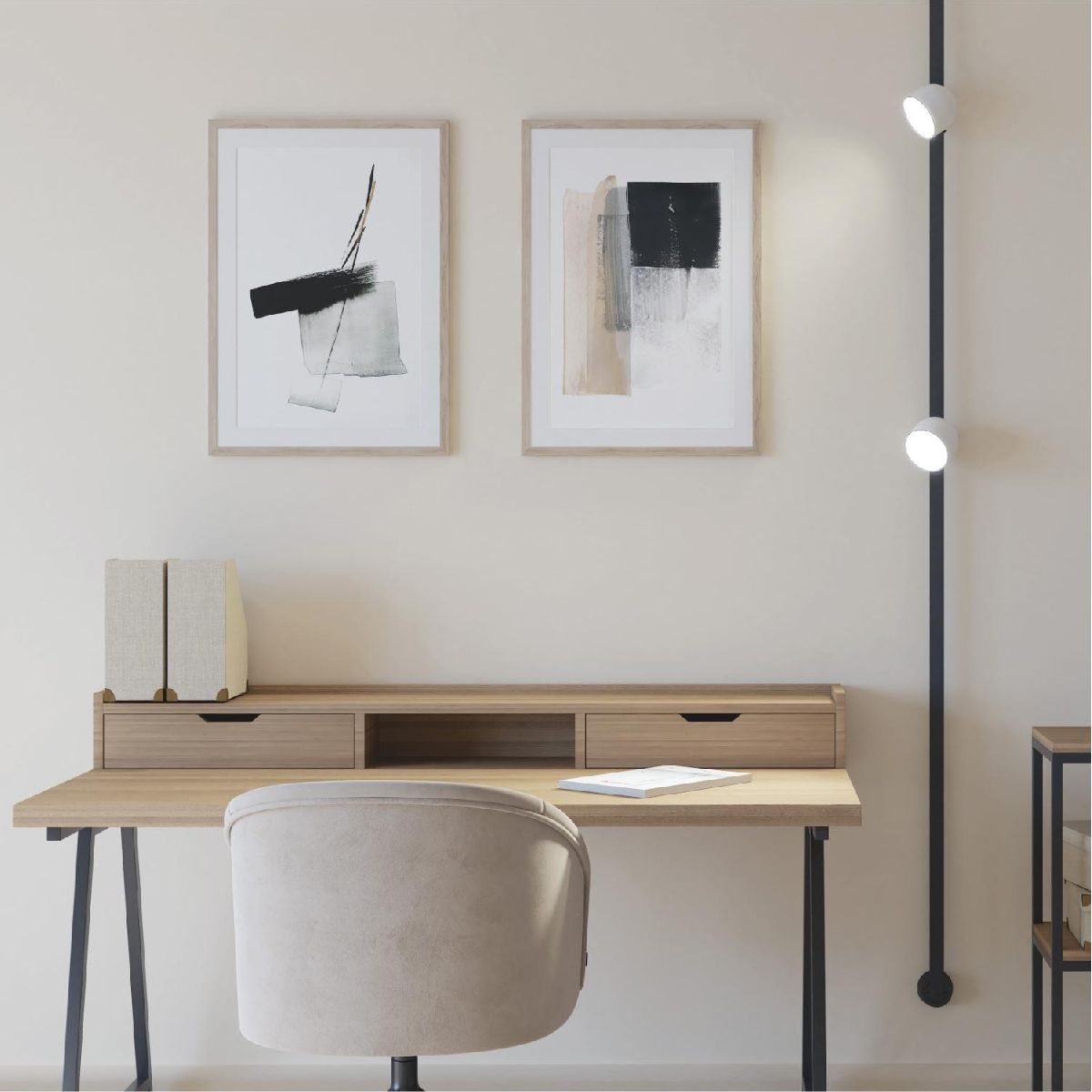 Трековый однофазный светильник Denkirs Belty Spot DK5543-WH+BK