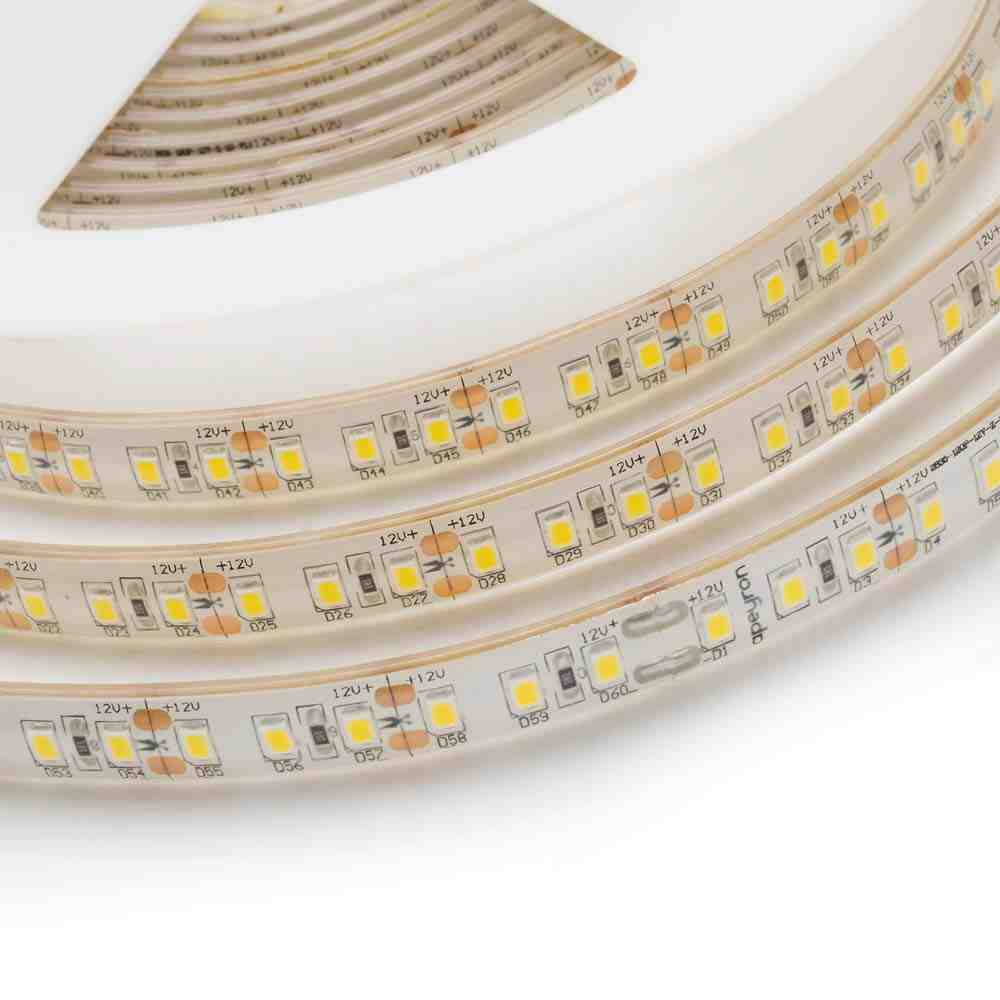 Светодиодная влагозащищенная лента Apeyron 12В 2835 10Вт/м 3000К 1000Лм/м 5м IP68 00-128