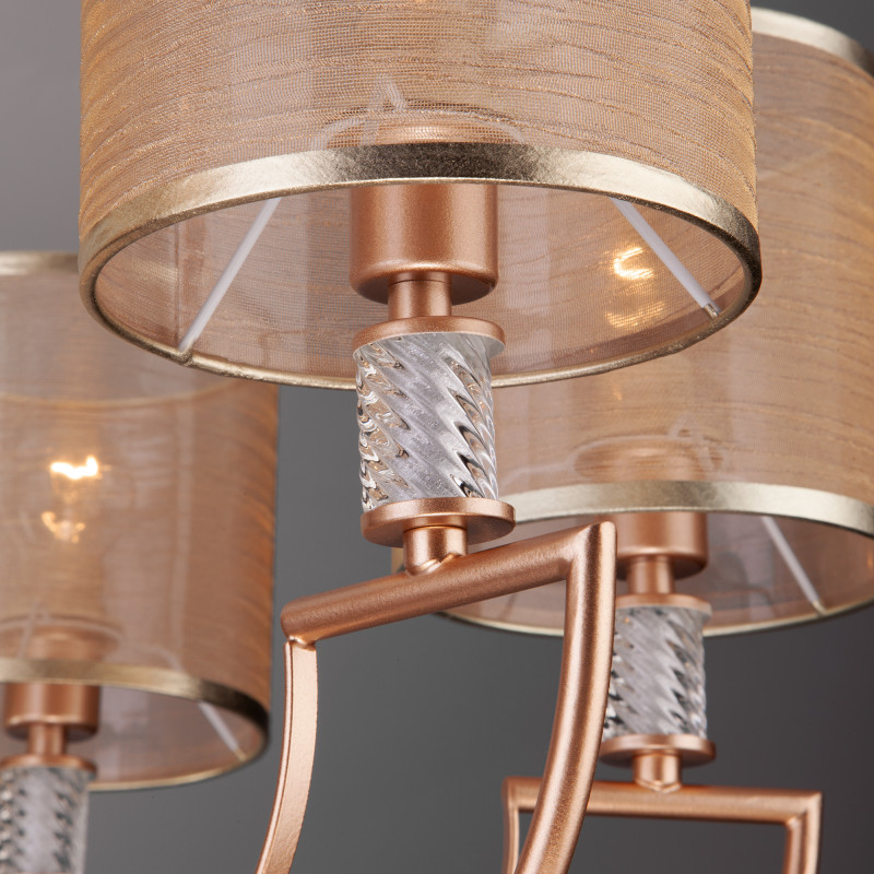 Подвесная люстра Eurosvet 60099/6 перламутровое золото