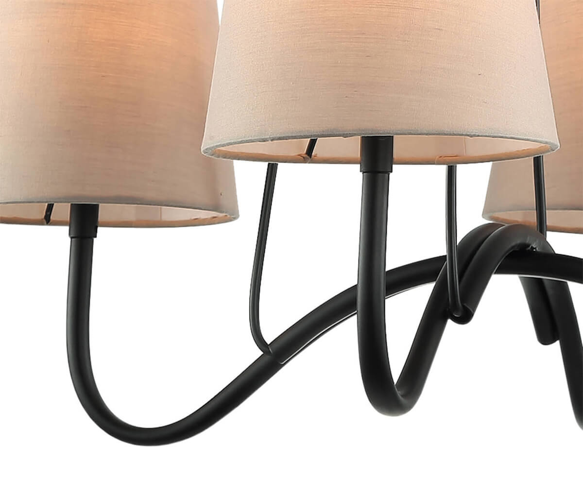 Подвесная люстра Lumien Hall Твинкл 4010/4P-BK-LGR