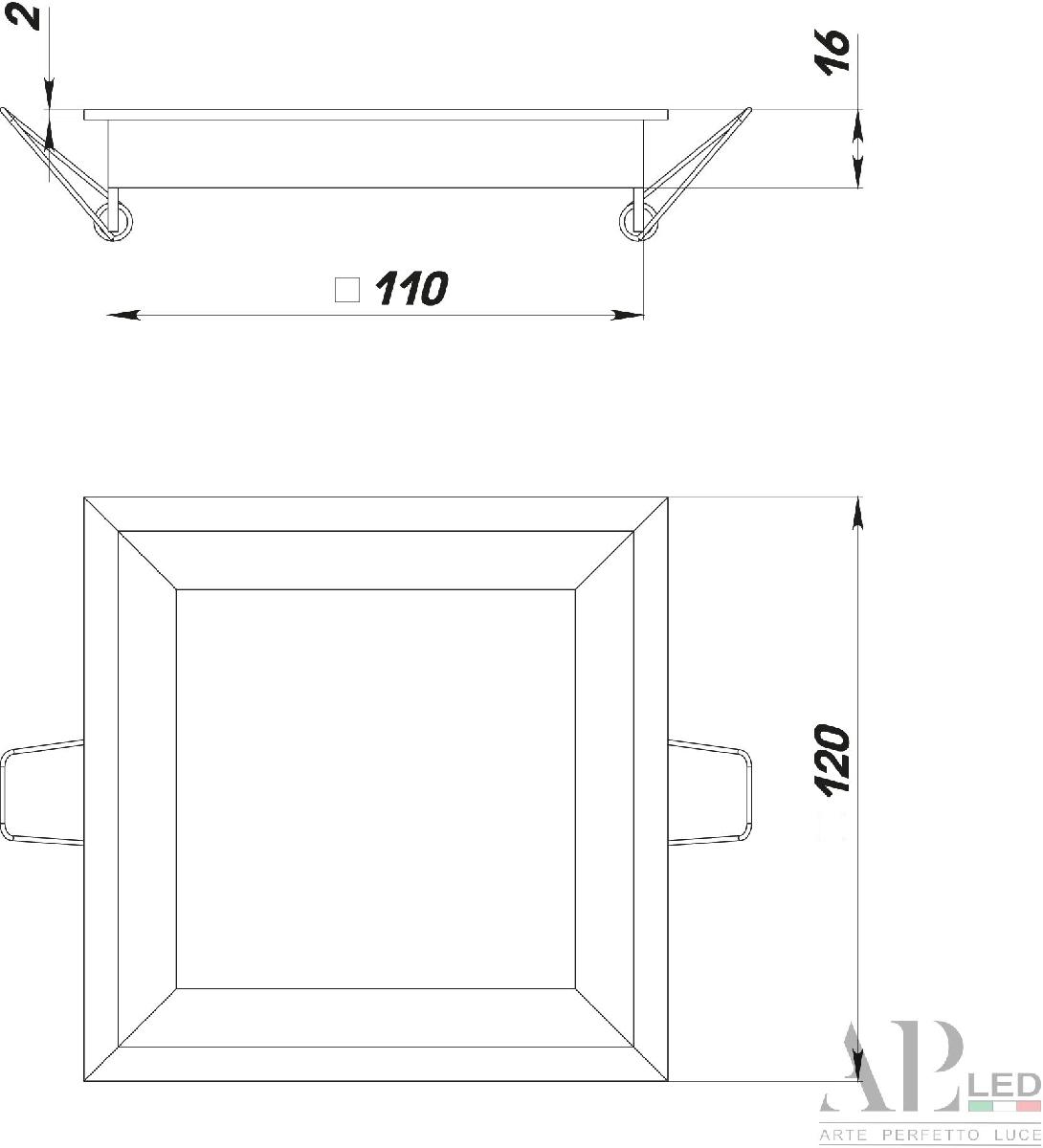 Встраиваемый светильник Arte Perfetto Luce Ingrid 3322.LDF9016/9W/4K