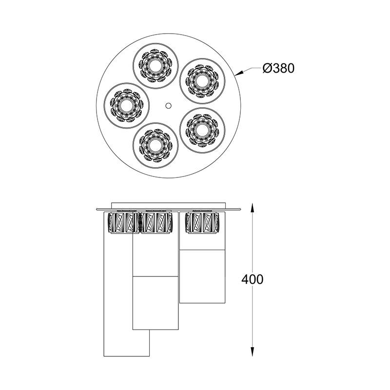 Светодиодный потолочный светильник Zumaline GEM C0389-05F-F7AC