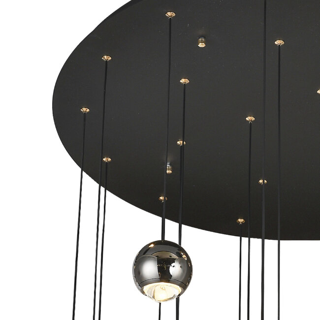 Подвесная люстра Lumien Hall Danay LH8027/24P-BK-PBK