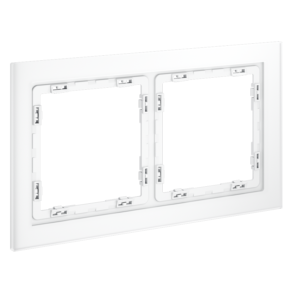 Рамка на 2 поста Voltum S70 VLS110202 (белый,матовый,стекло)