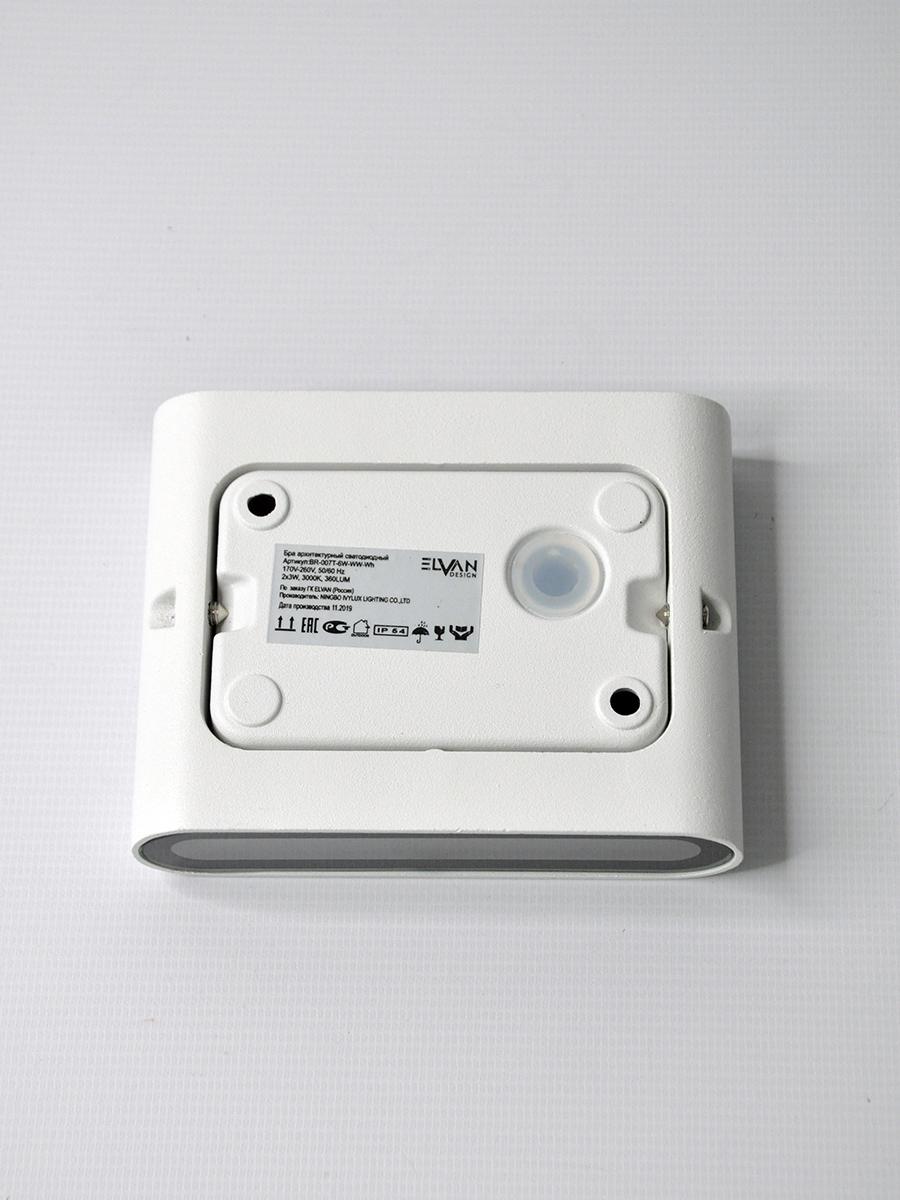 Уличный настенный светильник Elvan BR-007T-6W-WW-Wh