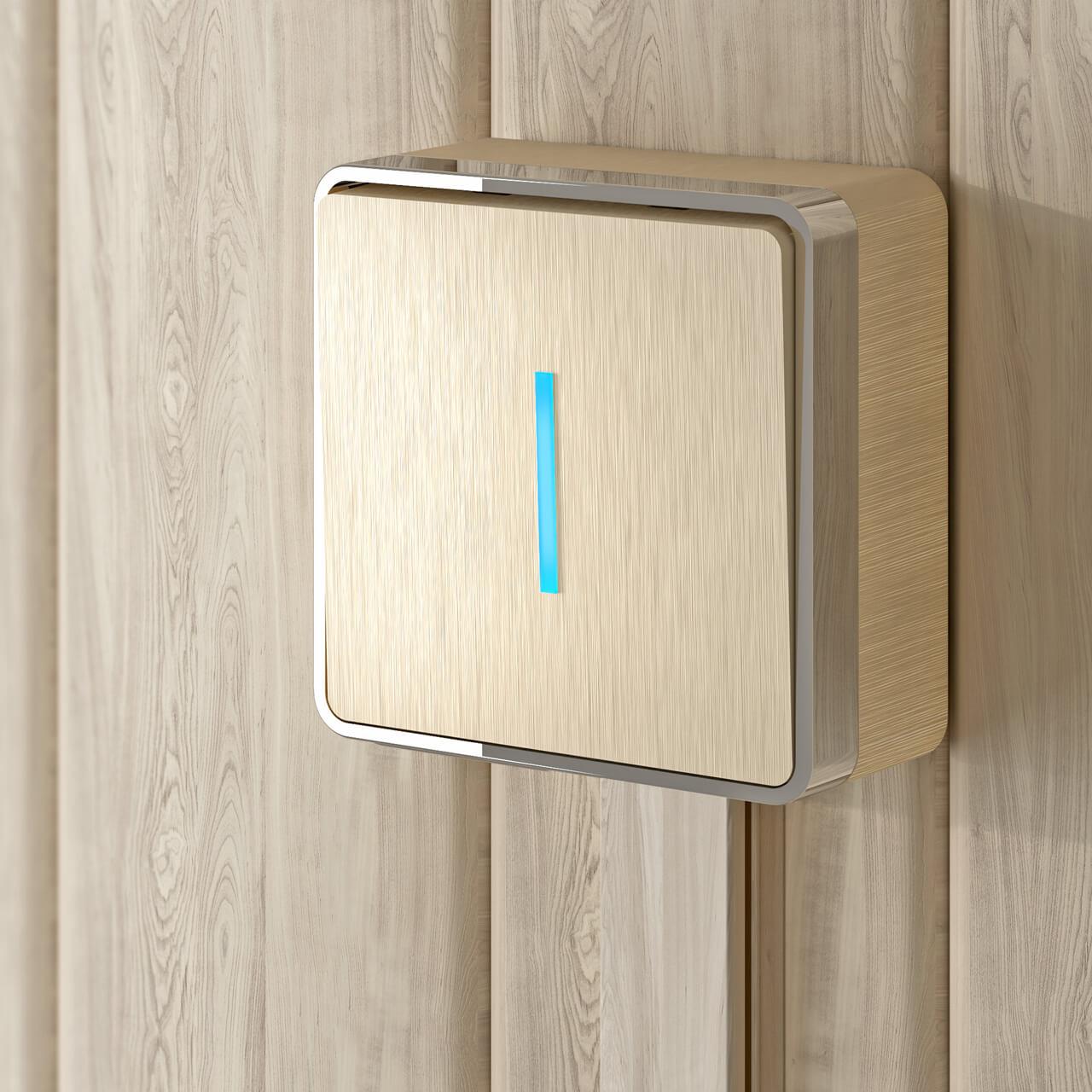 Выключатель одноклавишный с подсветкой Werkel Gallant шампань рифленый W5010110 4690389163821