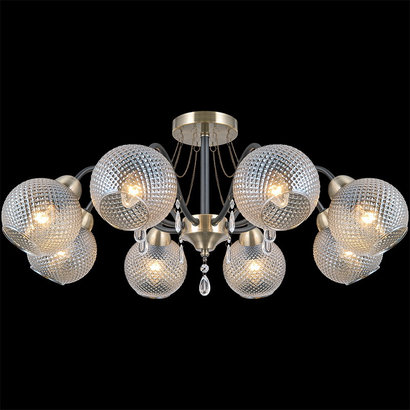 Люстра на штанге Illumico IL0432-8CSQ-29 AB BK