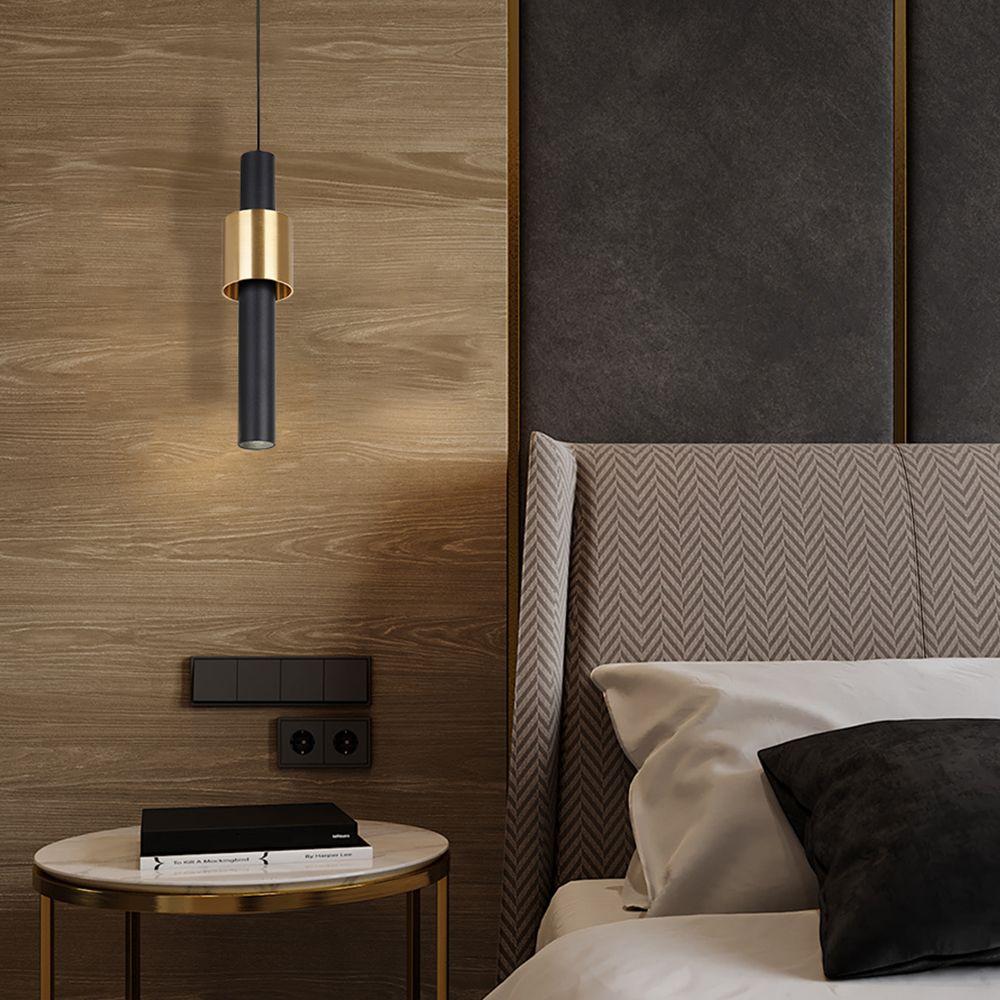 Подвесной светодиодный светильник Lumien Hall Барлетта LH4095/1P-SBK-GD