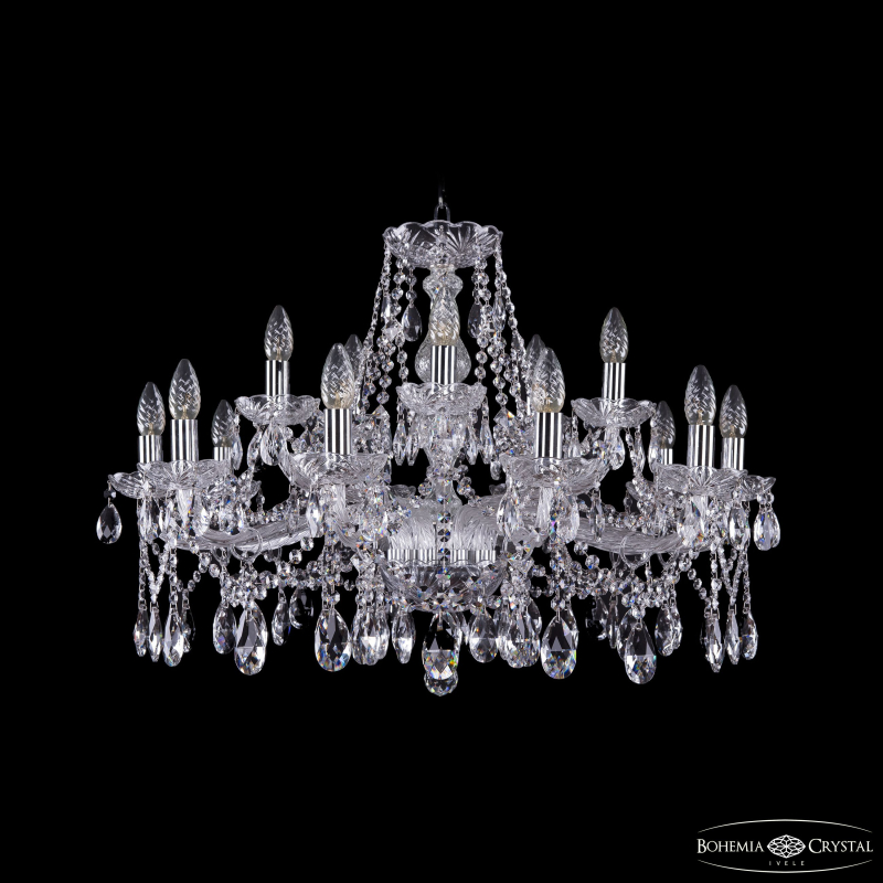Подвесная люстра Bohemia Ivele Crystal 1413/10+5/300 Ni