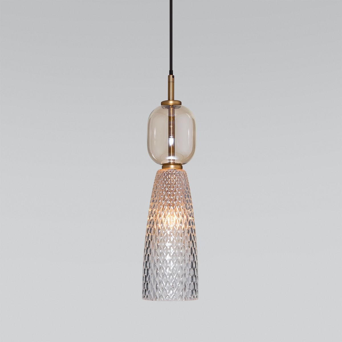 Подвесной светильник Eurosvet Glossy 50211/1 янтарный