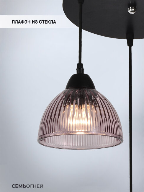 Подвесная люстра Wedo Light Dzhenis WD4004/3P-BK-PK