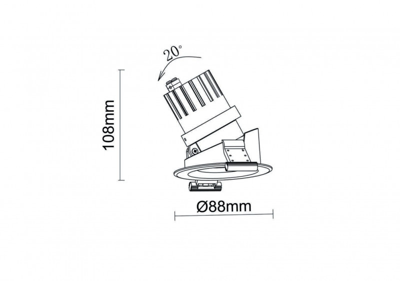 Встраиваемый светильник Donolux DL20101R12W1W
