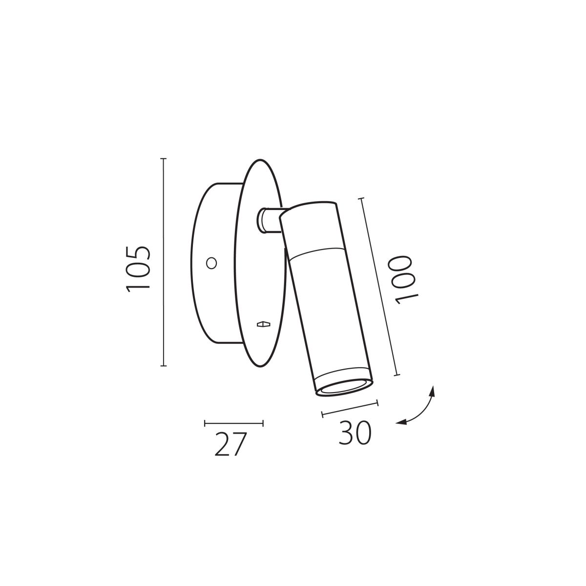 Поворотное бра Lightstar Omega 200637