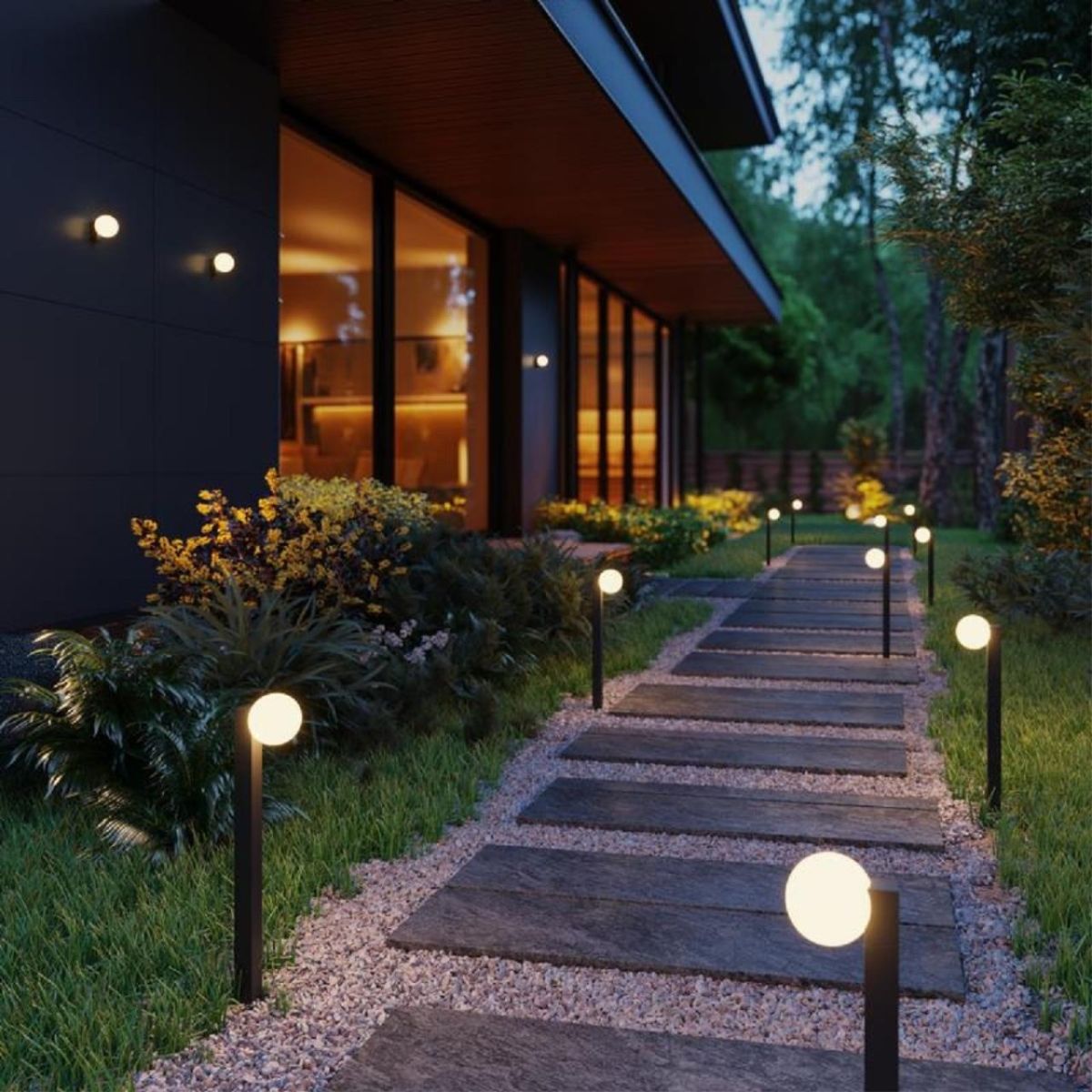 Уличный настенный светильник Odeon Light Nature Viva 7124/1W