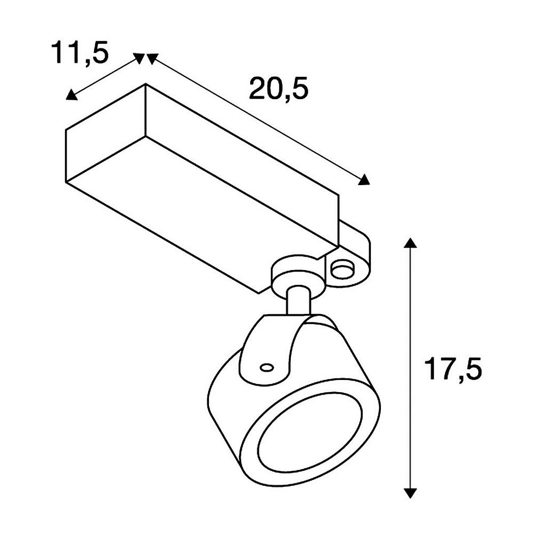Трековый светильник SLV 3Ph Kalu 153601