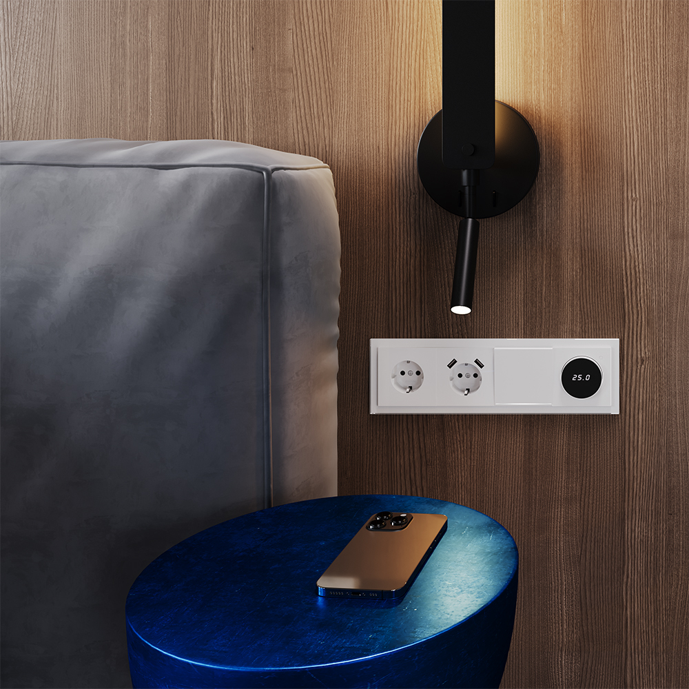 Рамка на 4 поста Voltum S70 VLS110401 (белый, стекло)