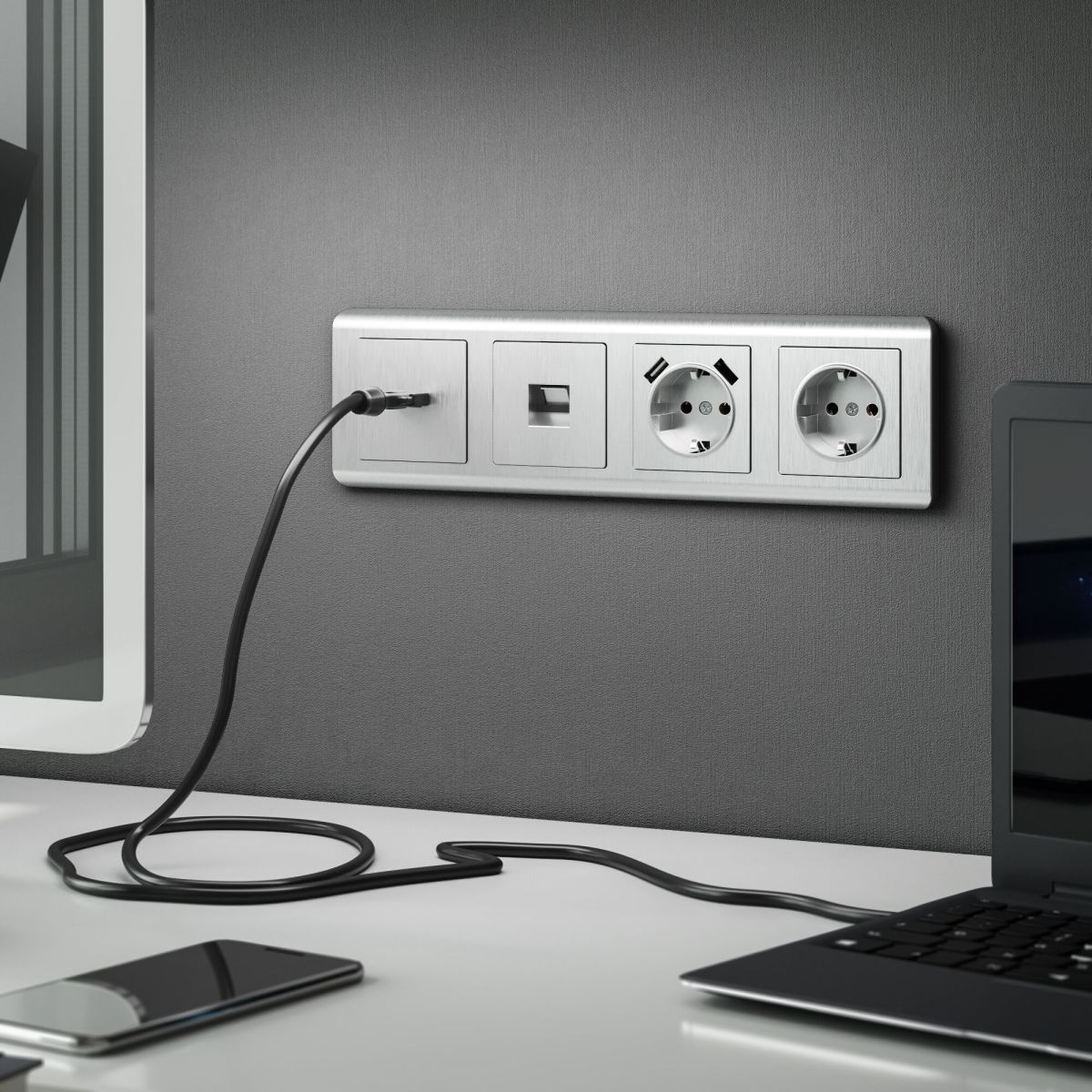 Розетка с заземлением Werkel W1171009 4690389171857 a054534