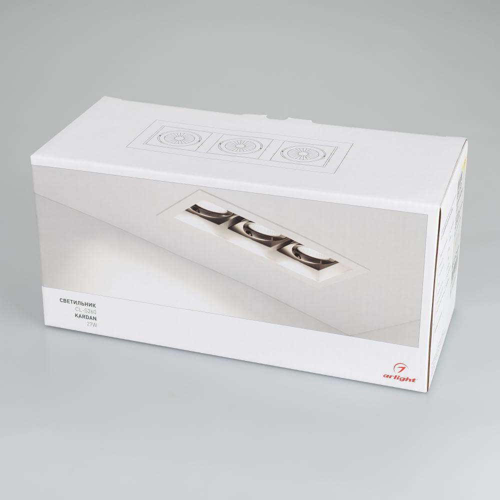 Встраиваемый светильник Arlight CL-KARDAN-S260x102-3x9W Day 024135
