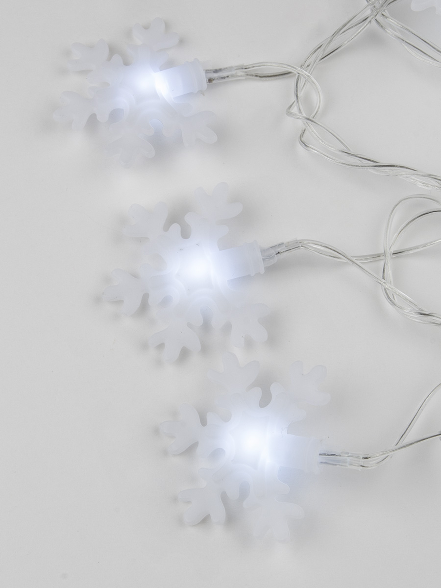 Светодиодная гирлянда (UL-00007196) Uniel Снежинки-2 220V белый ULD-S0500-050/DTA White IP20 Snowflakes-2