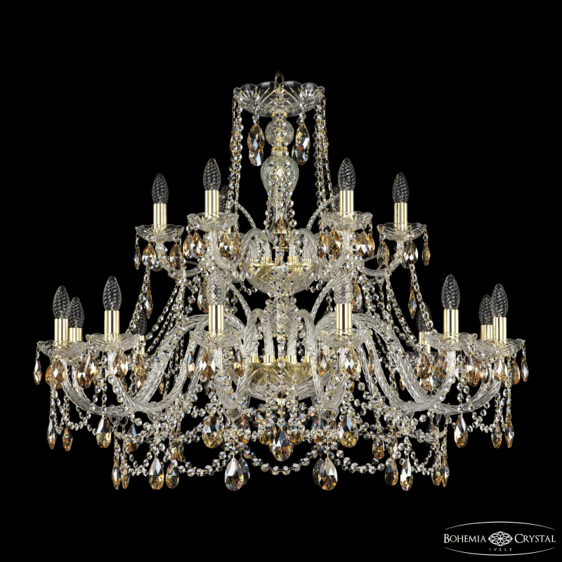 Подвесная люстра Bohemia Ivele Crystal 1411/12+6/360/2d G K721