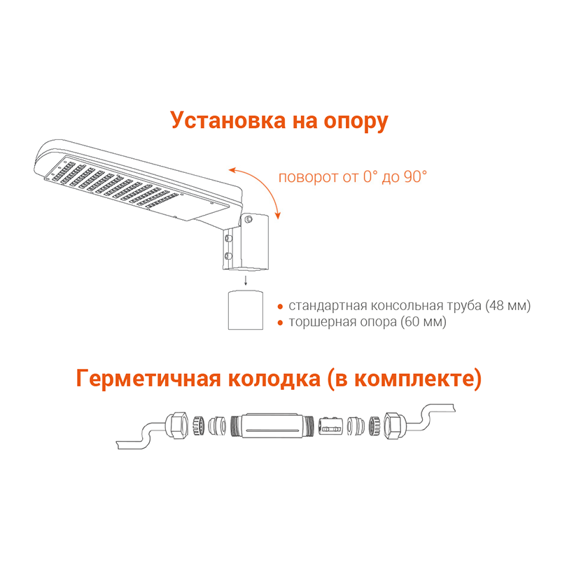 Уличный консольный светильник Wolta STLS-40W03