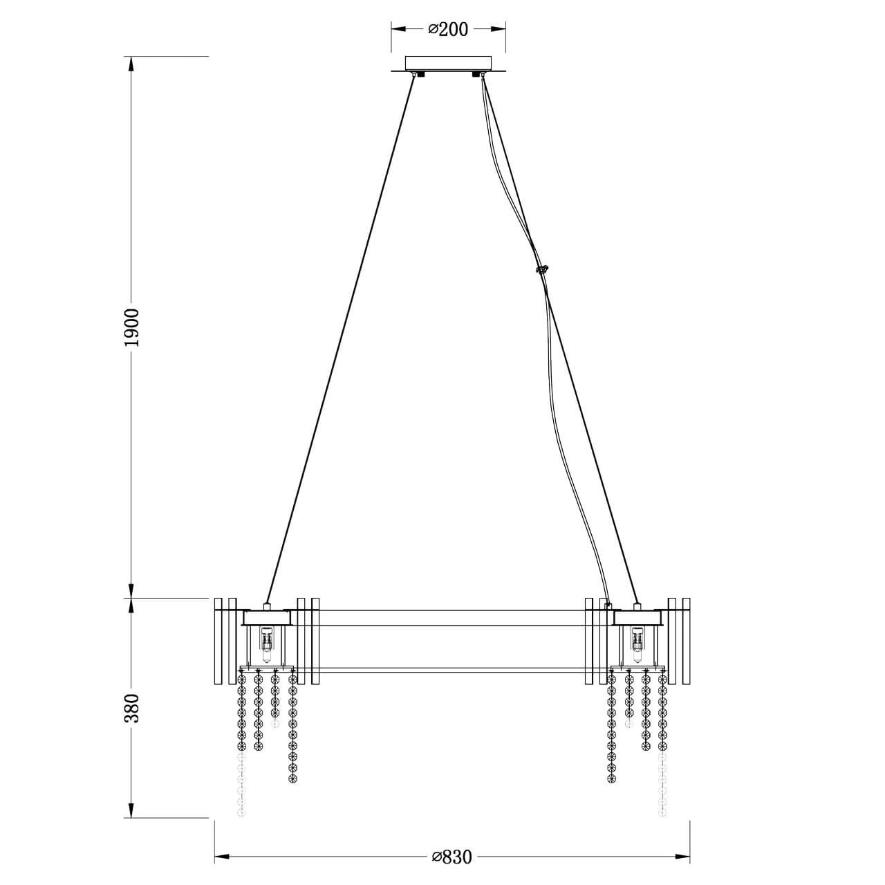 Подвесная люстра Chiaro Кармен 394012215