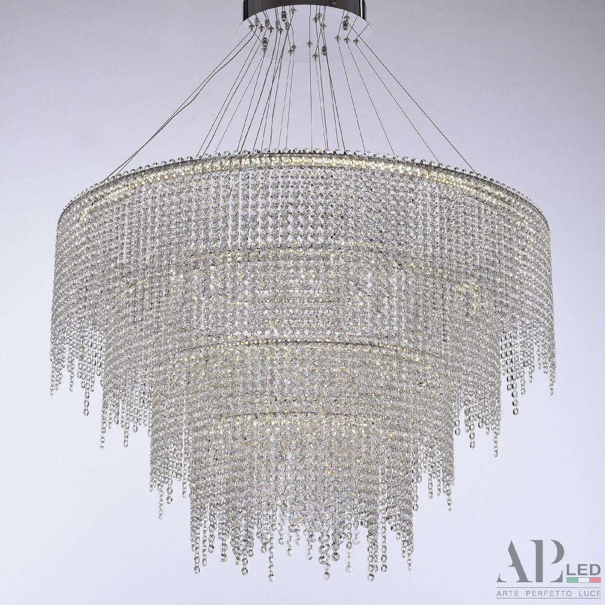 Каскадная люстра Arte Perfetto Luce Sicilia SH02.93.4D.B.Ni.4000