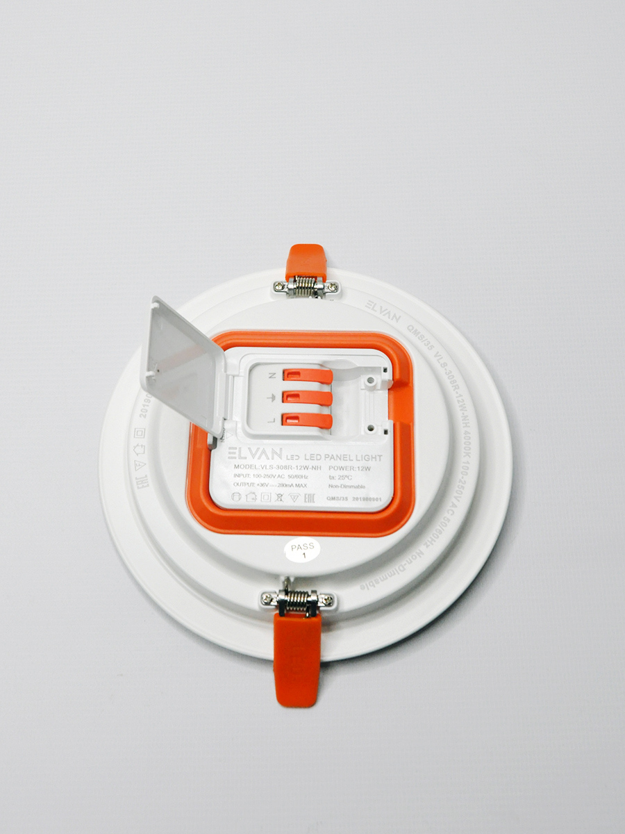 Встраиваемый светильник Elvan VLS-308R-12W-NH-Wh