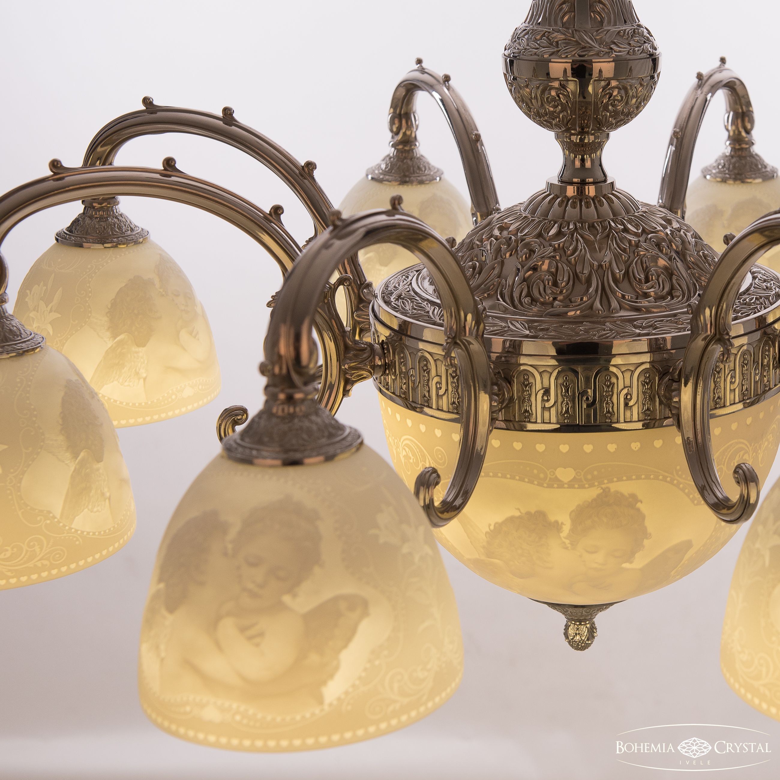 Подвесная люстра Bohemia Ivele Crystal Verona 72109P/8/210 Ni P1 D Angel